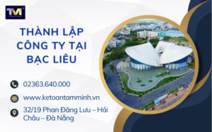 thành lập công ty tại Bạc Liêu