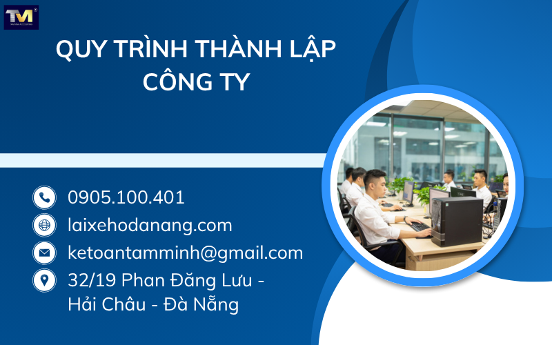 quy trình thành lập công ty