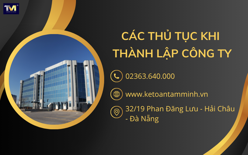 các thủ tục khi thành lập công ty