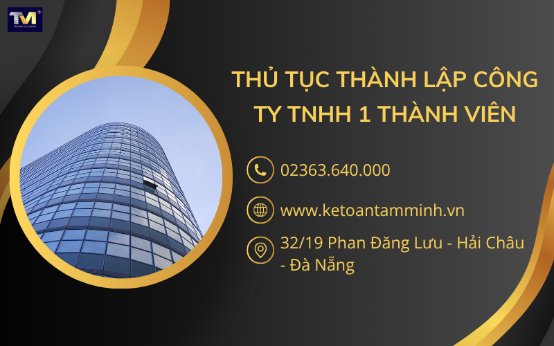 thủ tục thành lập công ty tnhh 1 thành viên