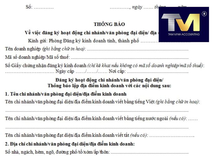 mẫu đăng ký thành lập chi nhánh công ty mẫu đăng ký thành lập chi nhánh công ty