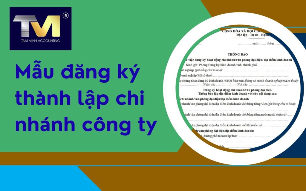 mẫu đăng ký thành lập chi nhánh công ty