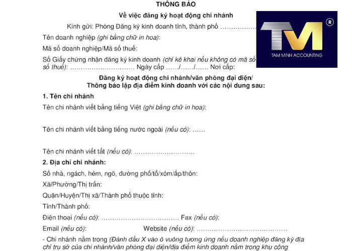 mẫu đăng ký thành lập chi nhánh công ty (2)