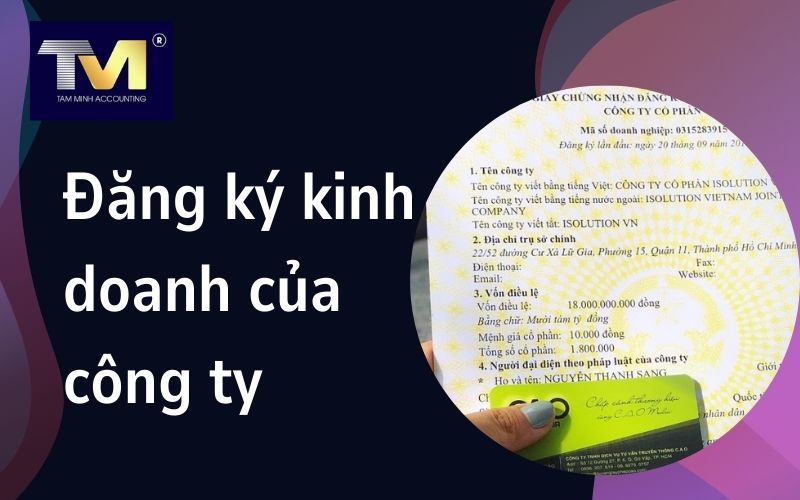 đăng ký kinh doanh của công ty