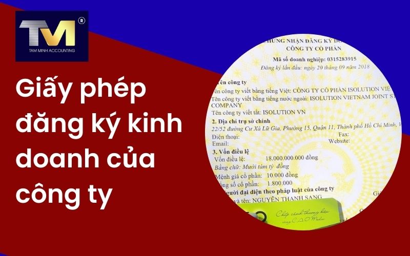 giấy phép đăng ký kinh doanh của công ty