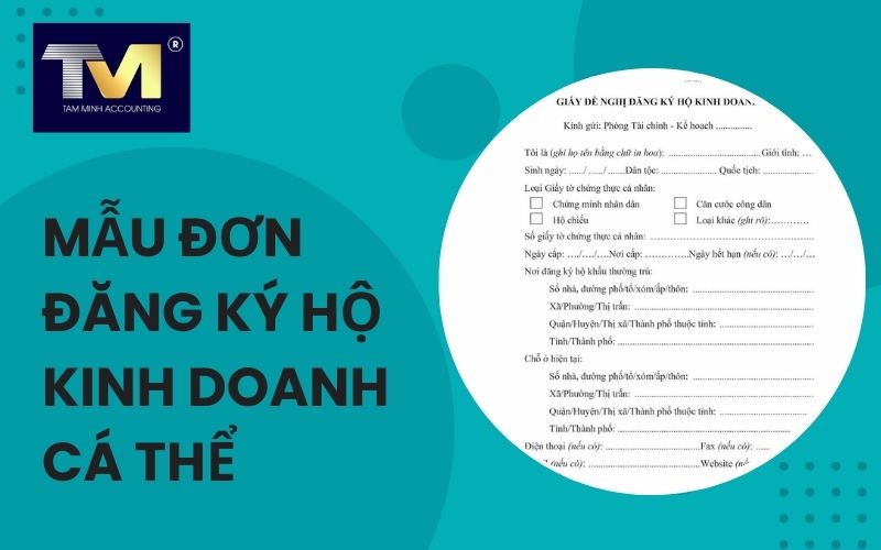 mẫu đơn đăng ký hộ kinh doanh cá thể