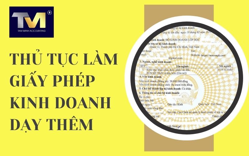 thủ tục làm giấy phép kinh doanh dạy thêm
