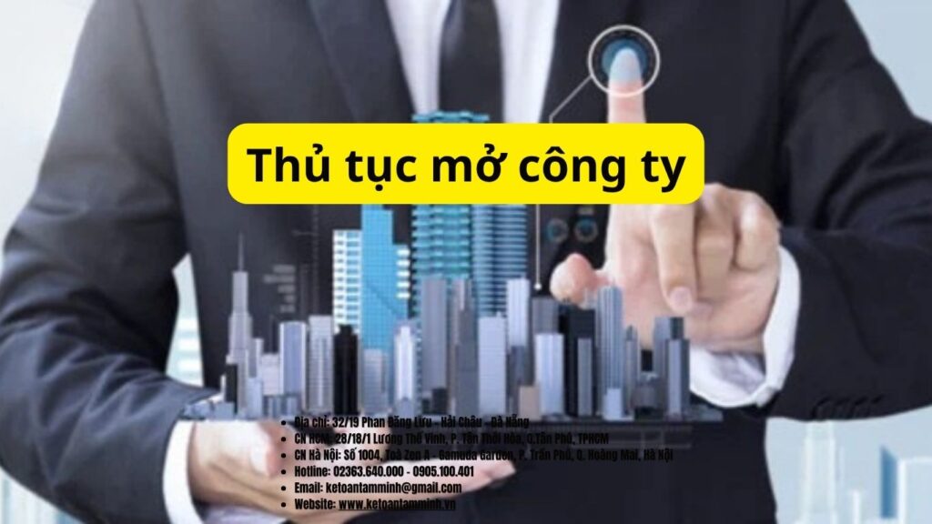 thủ tục mở công ty