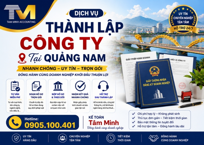 dịch vụ thành lập công ty tại Quảng Nam