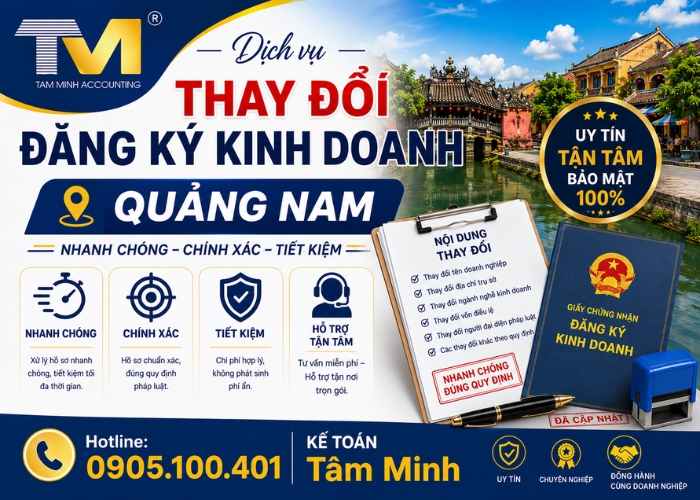 thay đổi đăng ký kinh doanh Quảng Nam